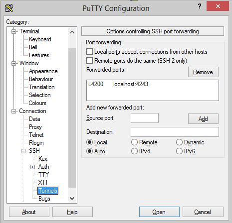 putty tunnel added