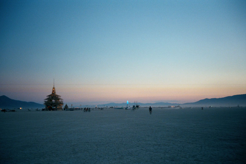 Sunset over the playa