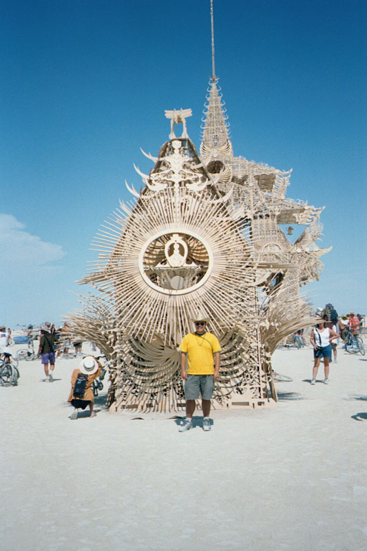 Chris in front of the Temple of Joy