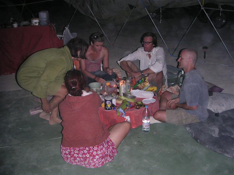 Feasting in the geodesic dome