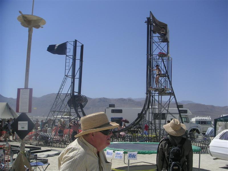 Roller coaster. Complete with carnies and a go-go dancer