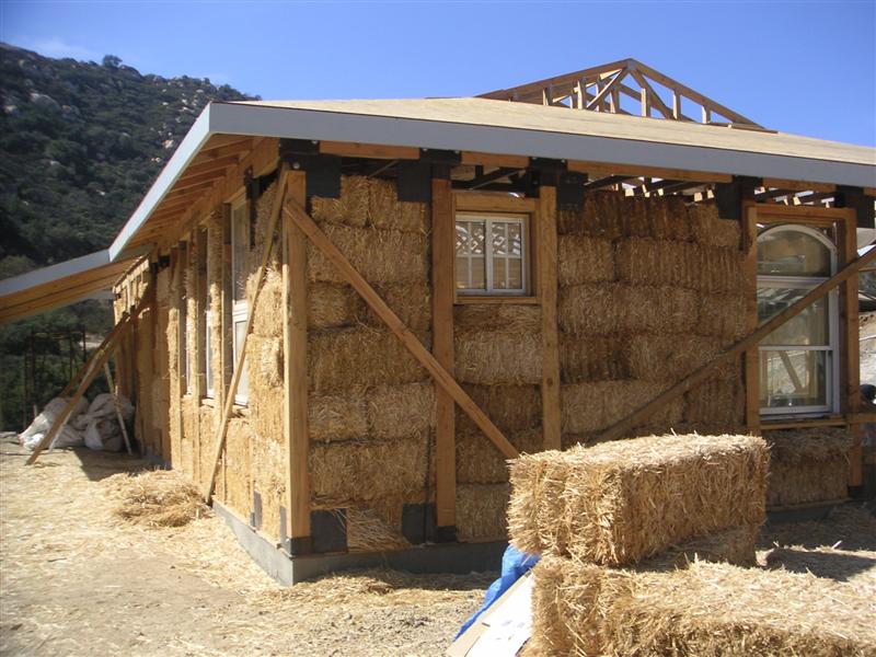 Jamul straw bale home under construction