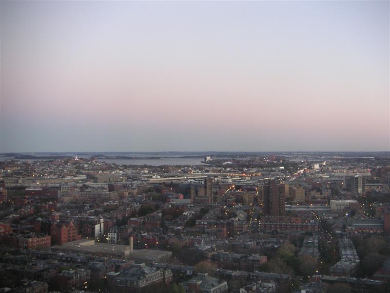 Boston at sunset