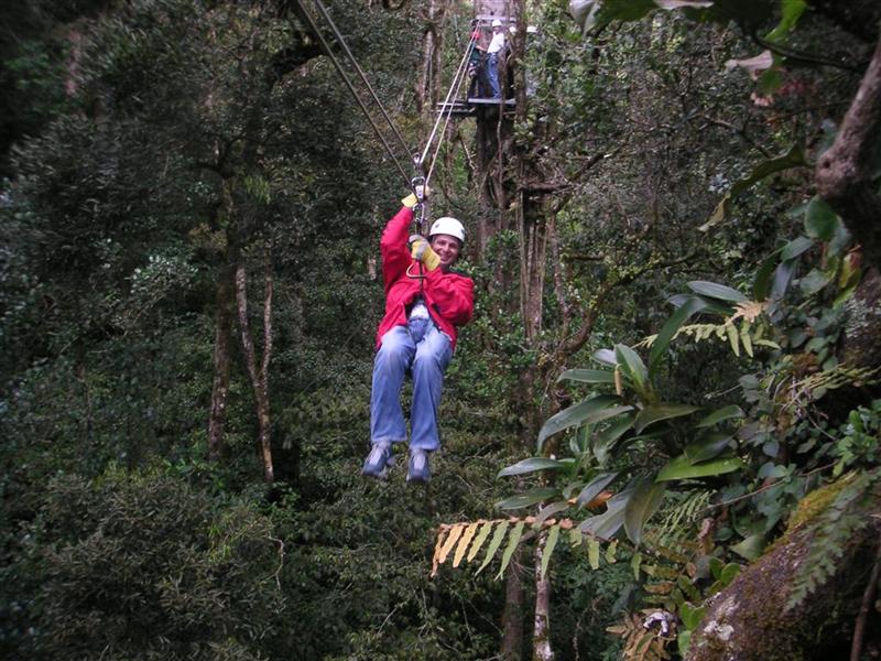 Pete on the zipline