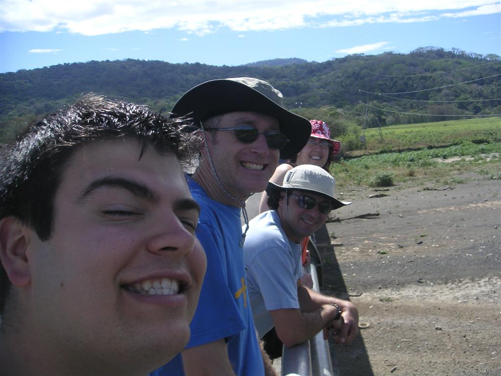 Stopping on the bridge to watch the crocodiles