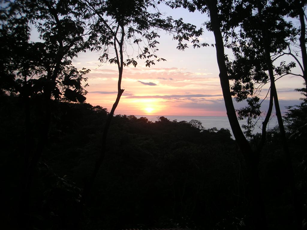 Sunset from the observation deck of our Cabin