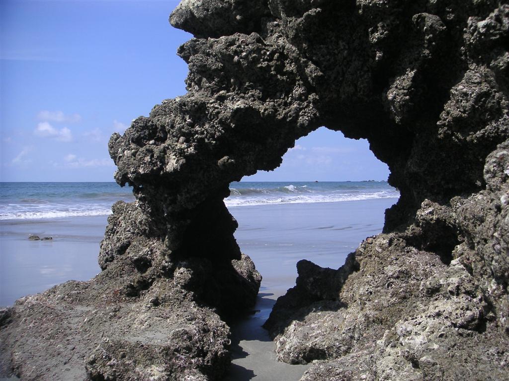 Beach rock formations