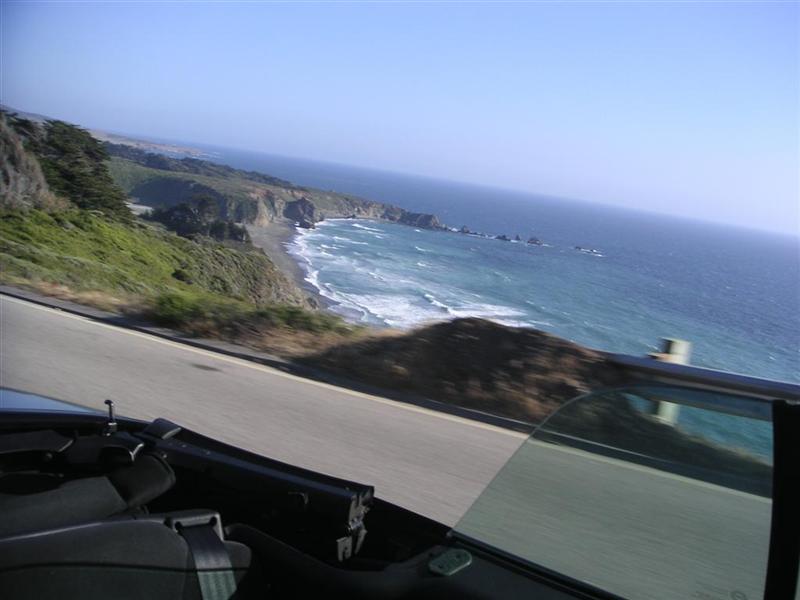 Convertable view of the Big Sur coastline