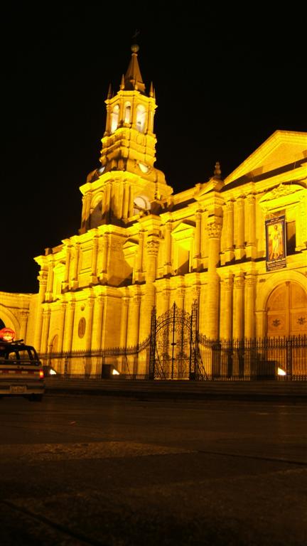 Plaza de Armas at night, Arequipa