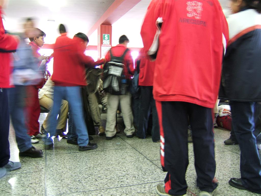 Futbol team and a school trip meet