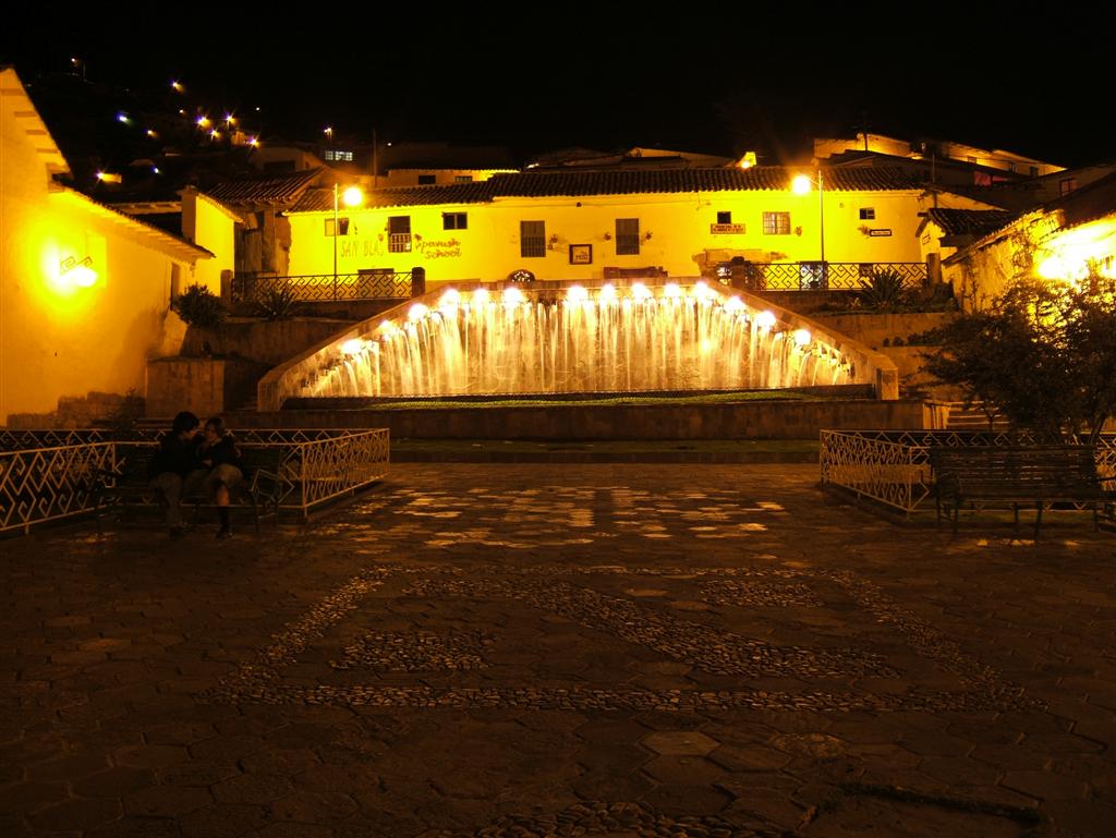 Plaza de San Blas at night