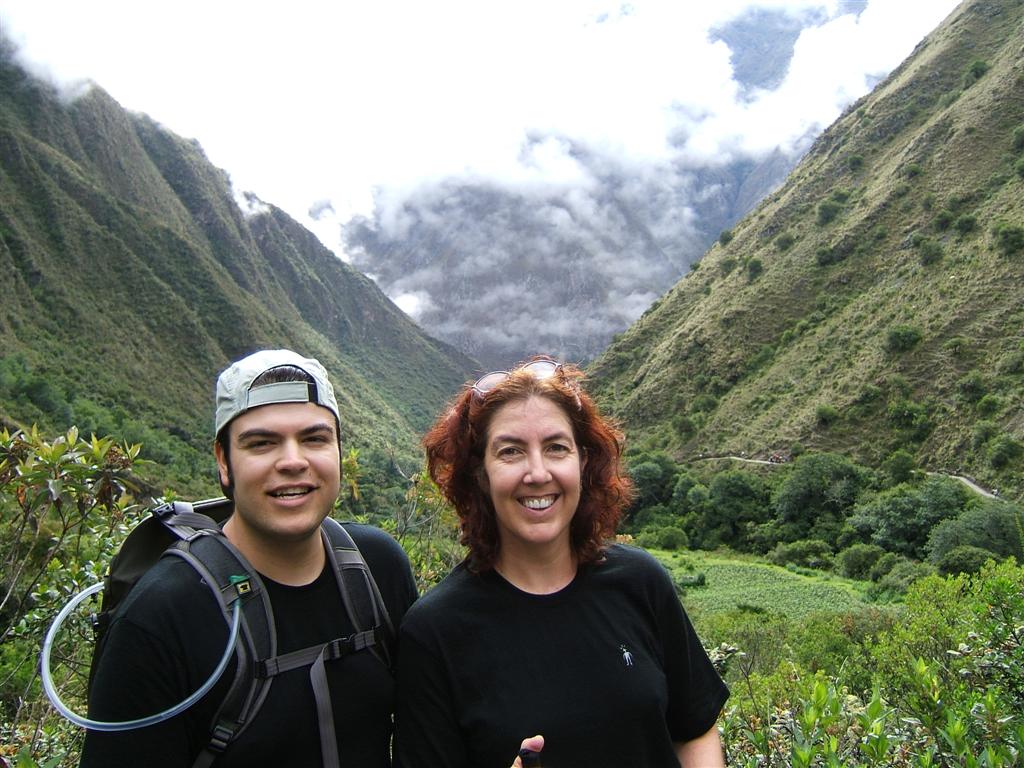 Chris and Anna 2/3rds of the climb up dead woman's pass