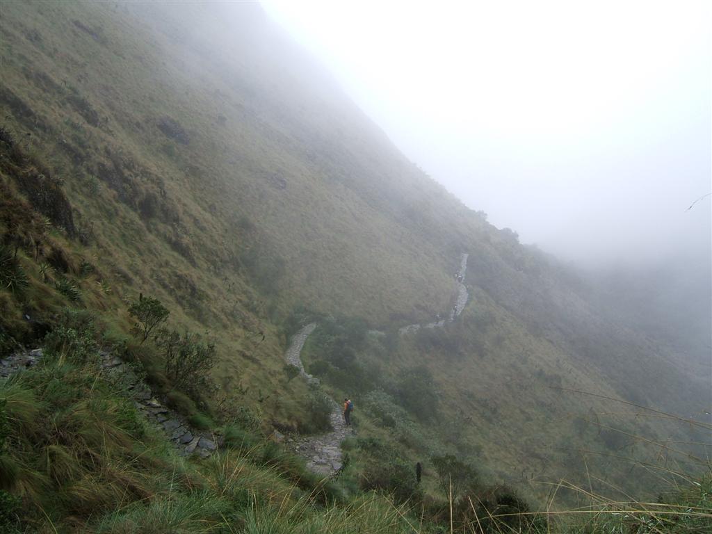 Inka Trail winding through the mountain.