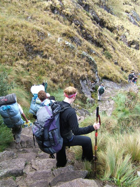 Porters run by us, downhill with full loads