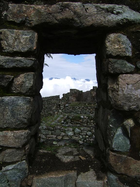 Looking through a window at Sayaqmarka