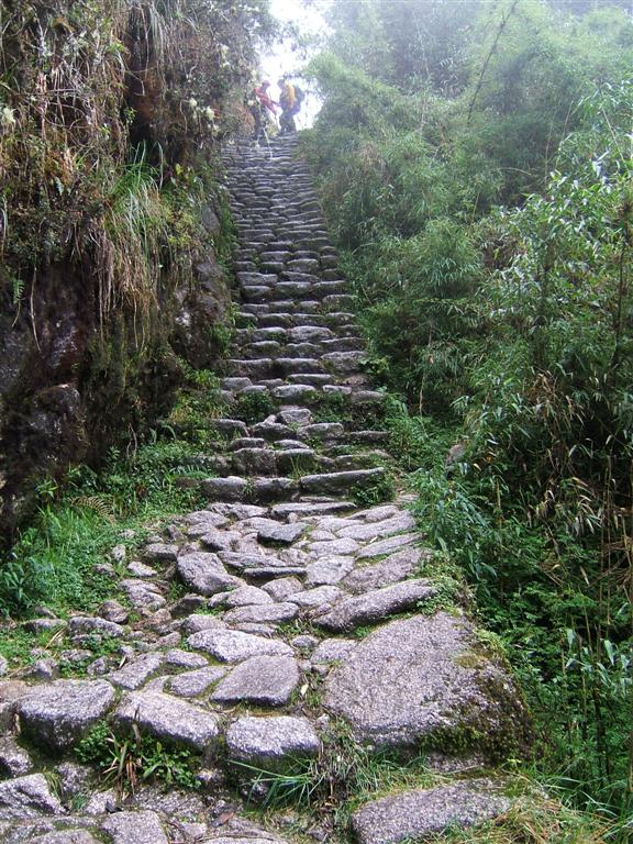 Steep inka steps