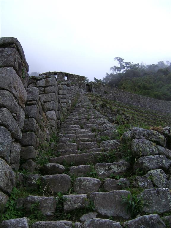 Terrace steps at Wiñawayna, leading to the sun temple