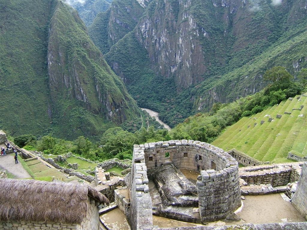 Looking down on the sun temple & altar