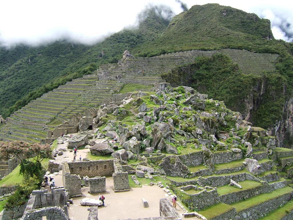 View over Machu Picchu from Intihuatana