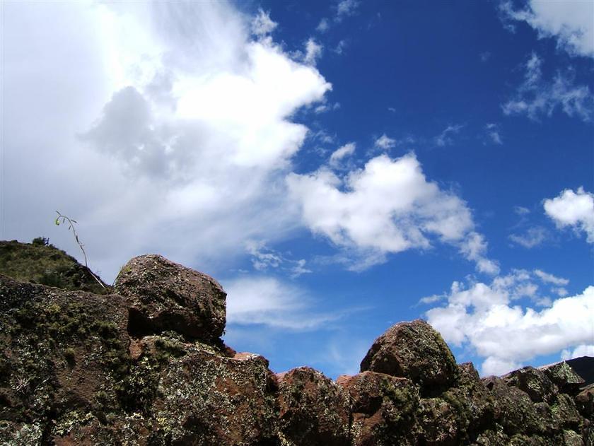 Deep blue high altitude sky