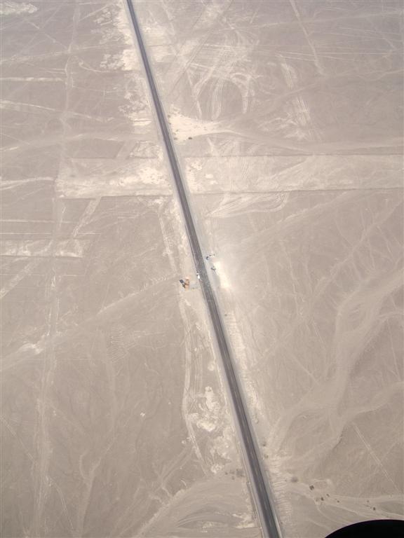 Nazca highway and observation tower