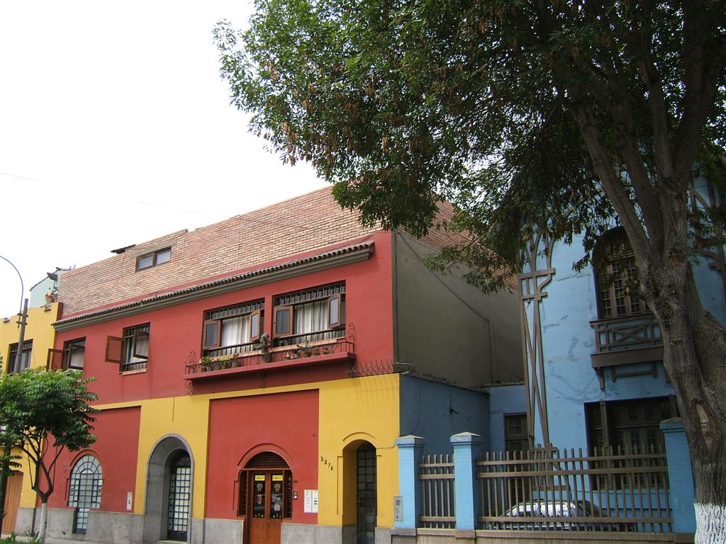 Multicolor buildings in Barranco