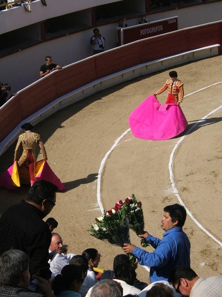 Flowers and pink capes