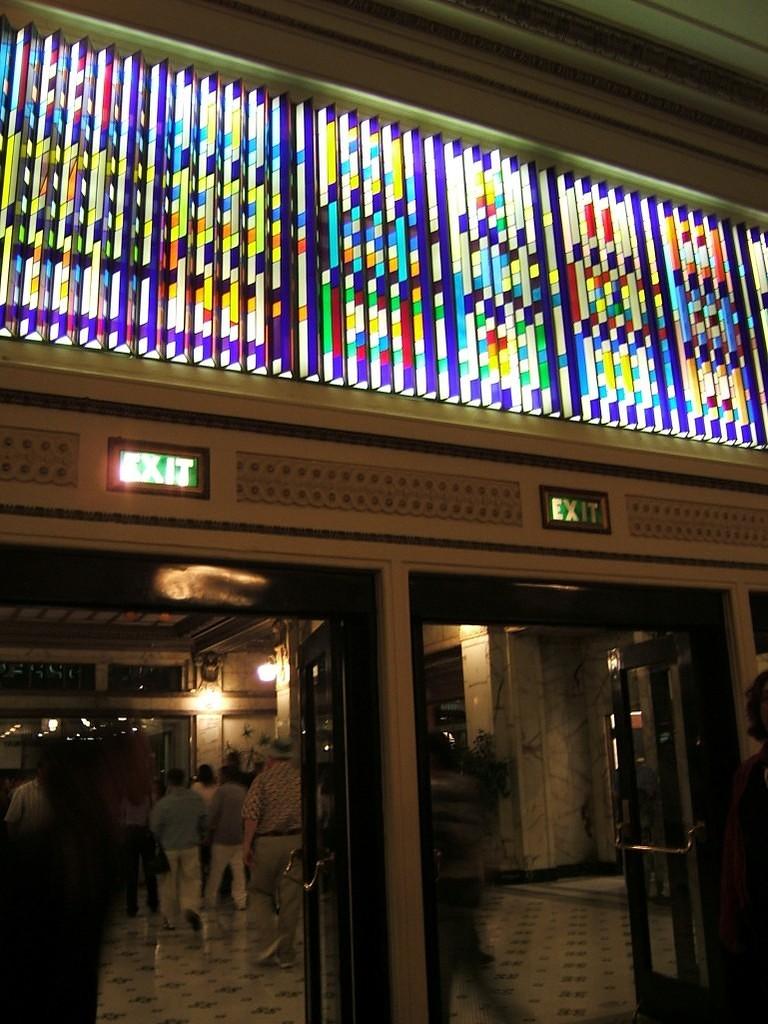 Spreckels theatre's deco glass