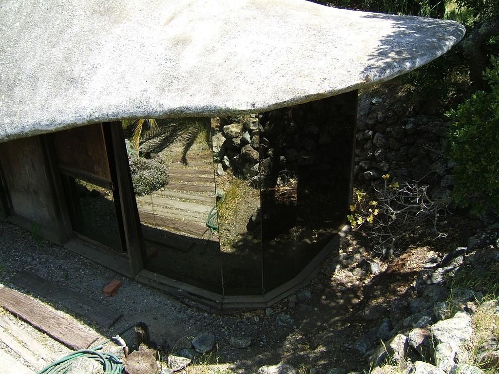 Reflective windows on the Shell House