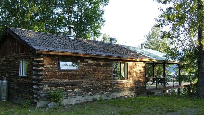 Main cabin at the logging camp