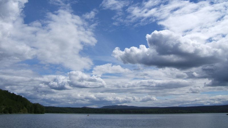 Clouds over the lake