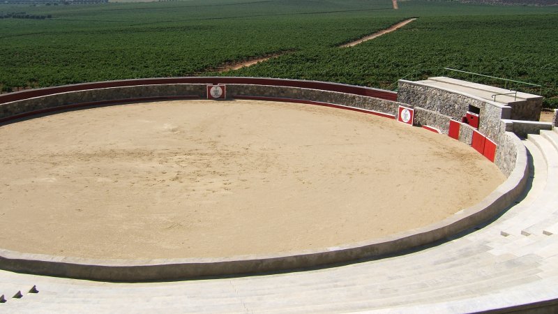 Winery bullfight ring