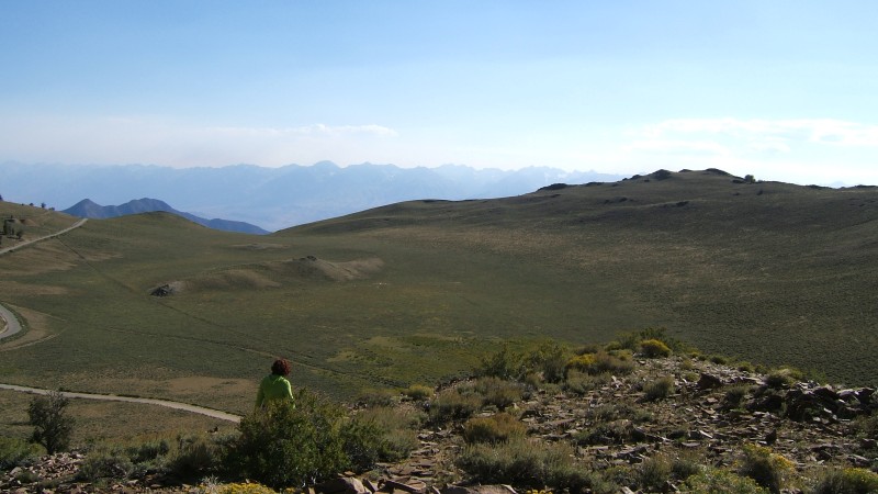 View of the sierras, looking west