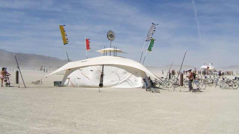 Tea house (tent I guess) from the outside