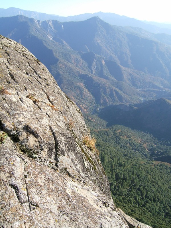 View of the valley and the side of Moro Rock