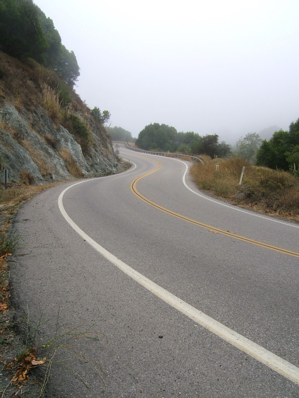 Highway 1 with a bit of mist