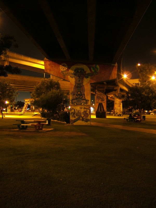 Chicano Park at night