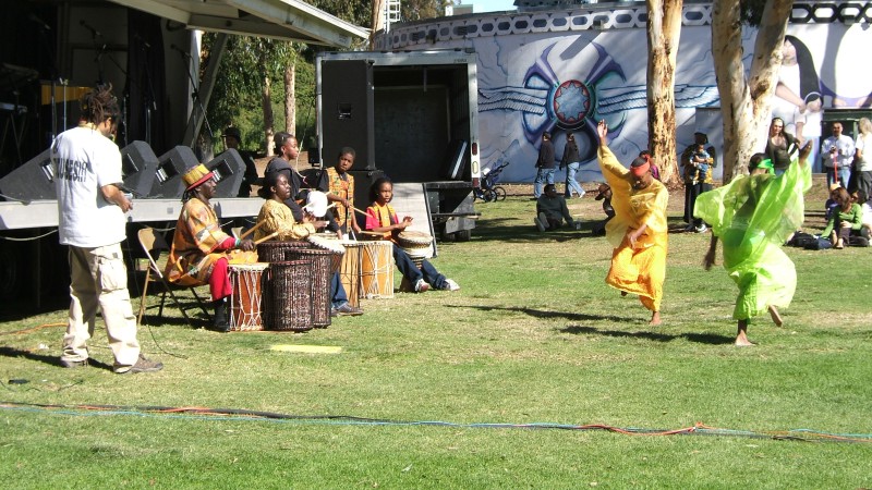 Dancing and drums