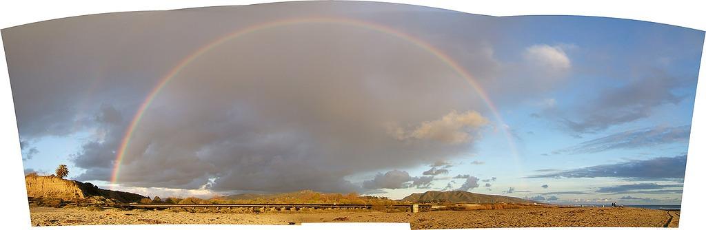 San Onofre rainbow panoramic