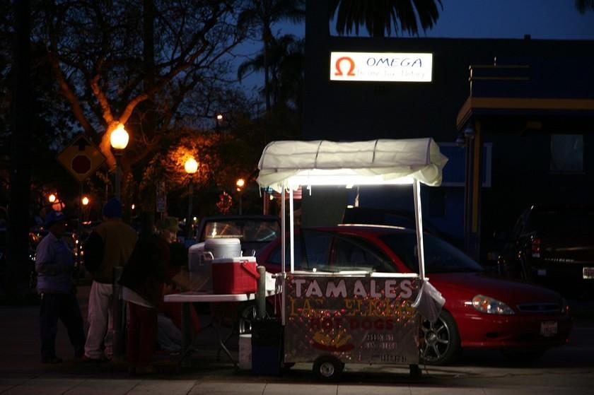 Tamales stand