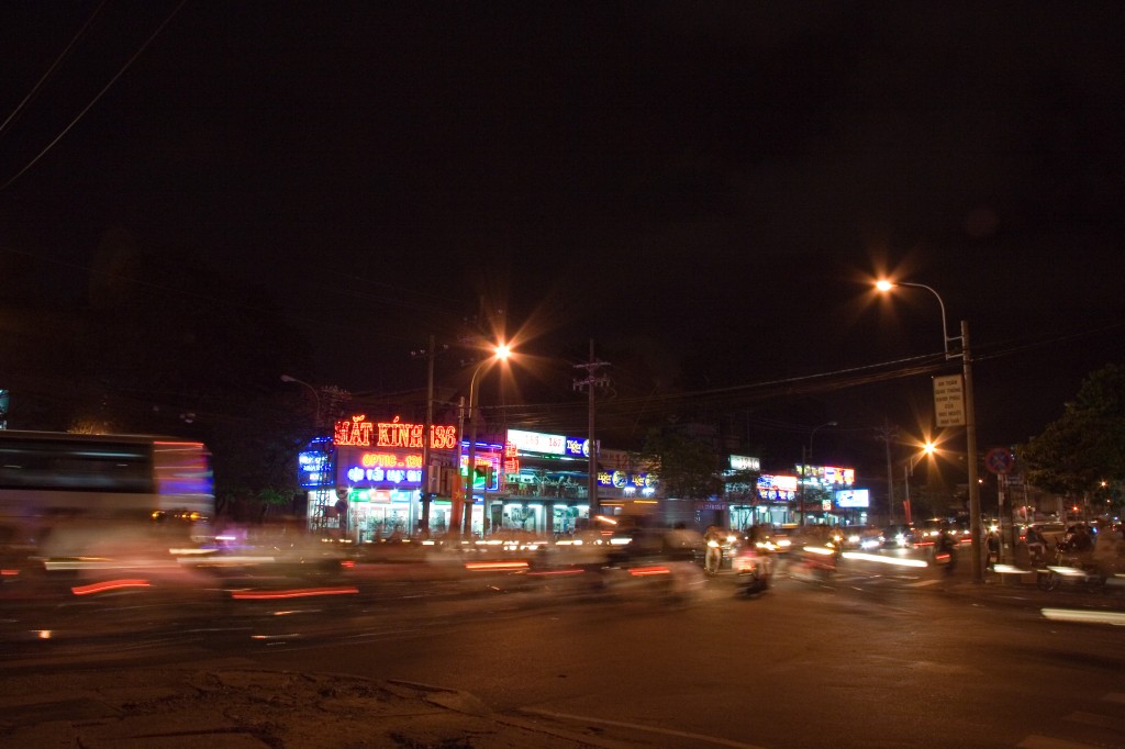 Saigon night traffic