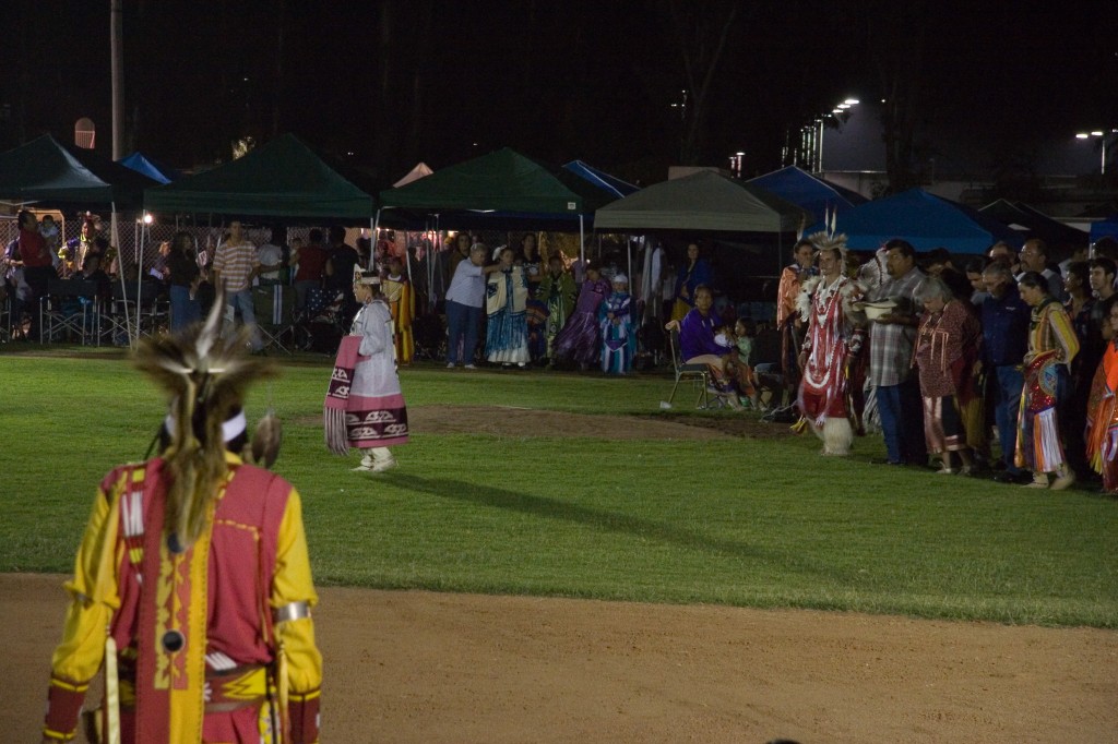 A family holds a memorial walk