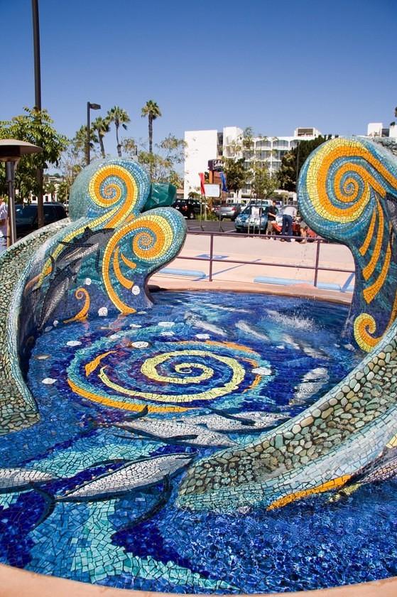 Sun Harbor's mosaic fountain