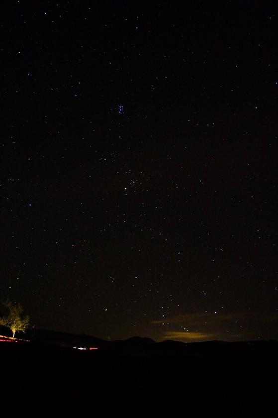 Orion's Belt rises over the 8 freeway