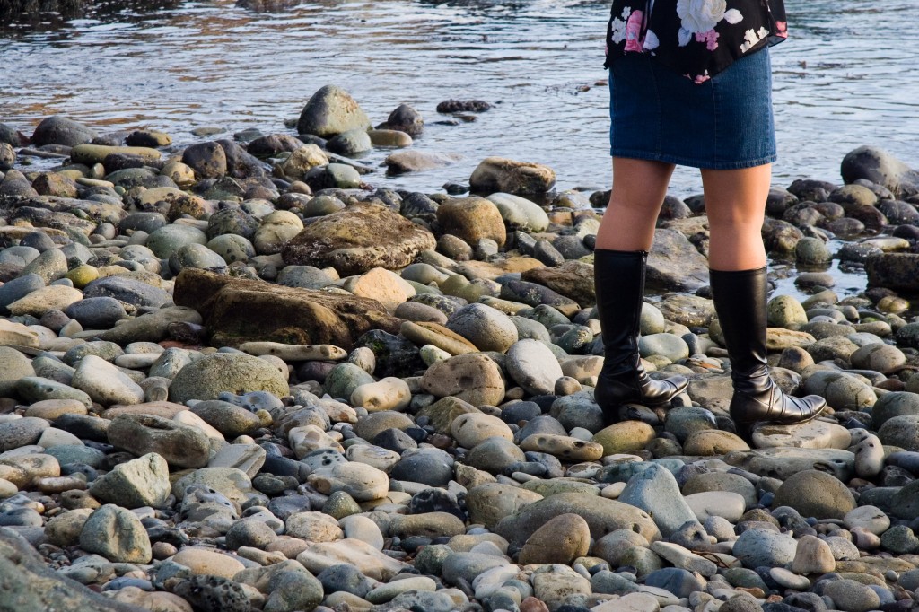 Not the boots I would have picked for exploring tide pools.