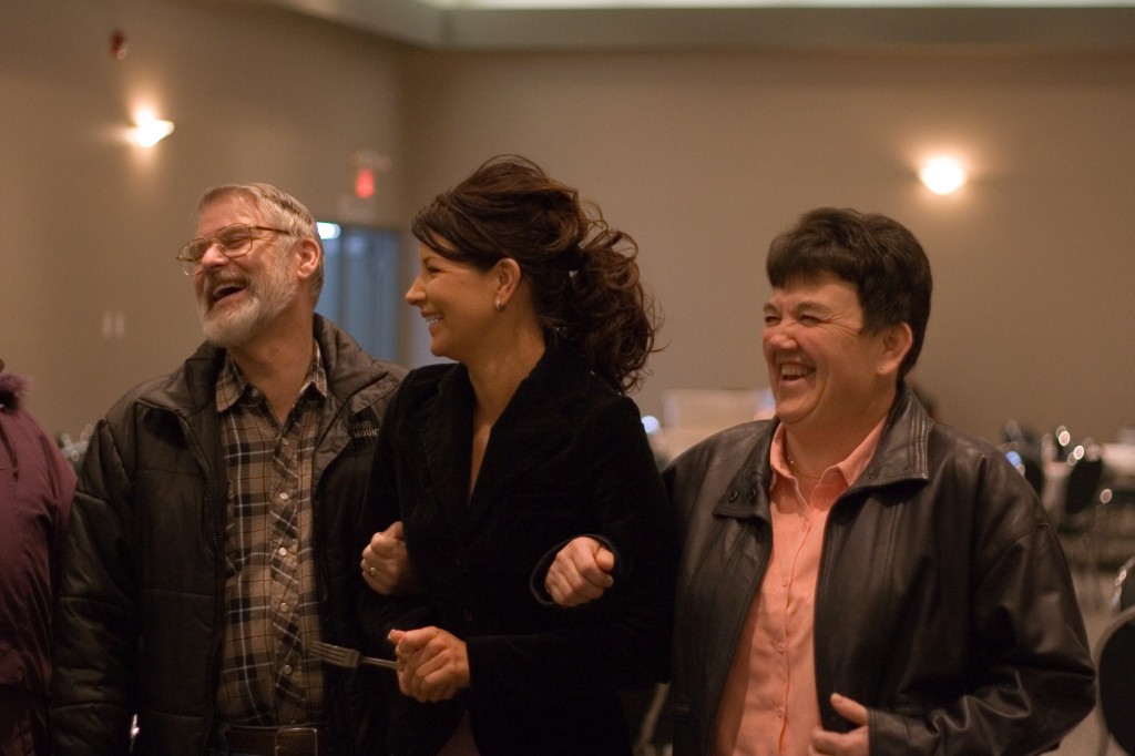 Dad, Brooke, and Mom at wedding rehearsal