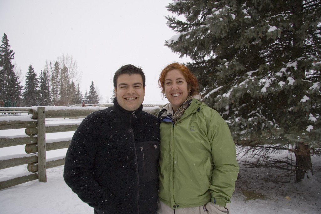 Chris and Anna in the snow