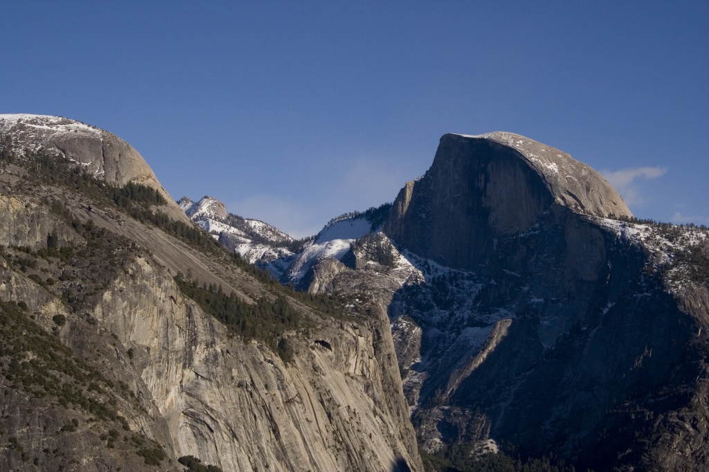 North Dome and Half Dome from Columbia Rock