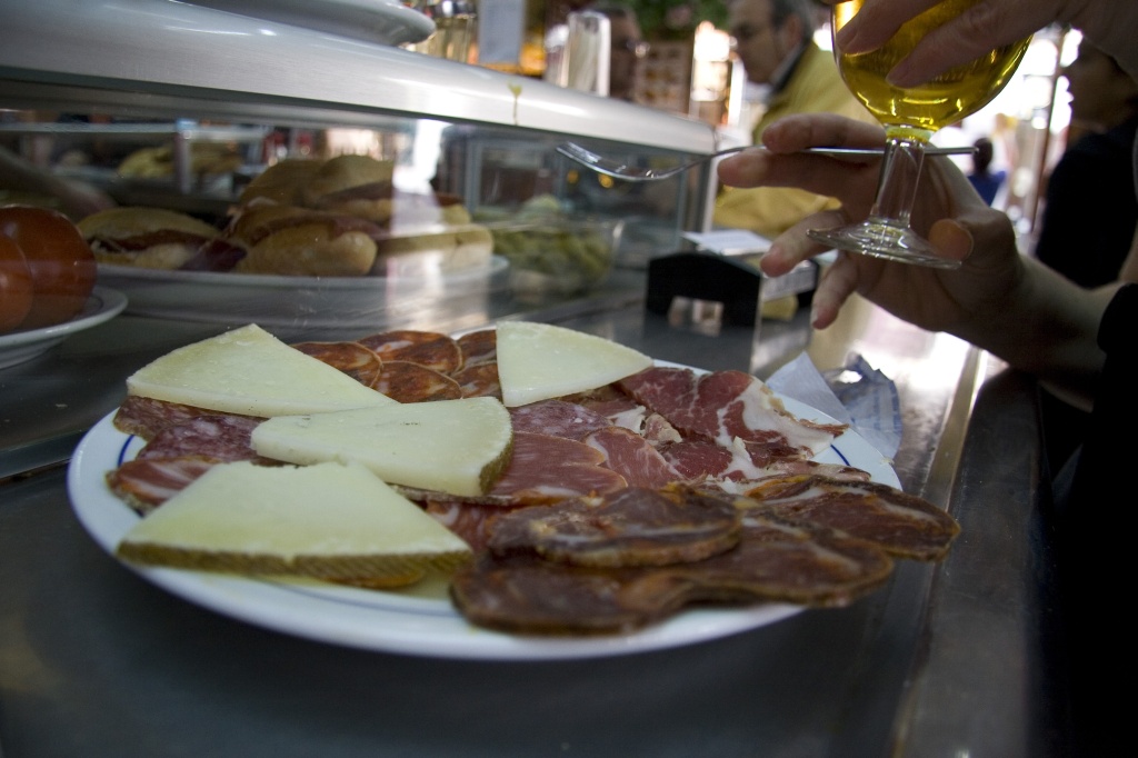 Sampler plate at Museo del Jamón