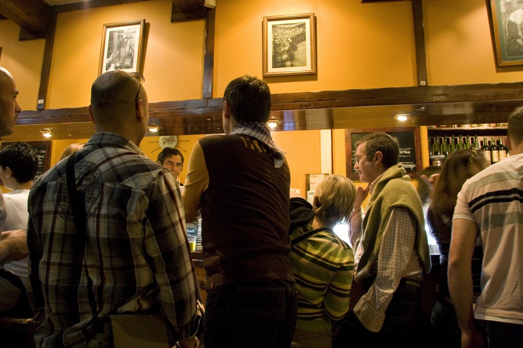 Dishing up at a tapas bar